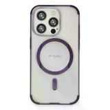 Fuchsia İphone 15 Pro İle Uyumlu Hilton Derin Mor Kablosuz Şarj Özellikli Kapak