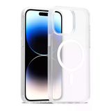 Fuchsia İphone 15 Pro İle Uyumlu Jota Şeffaf Kablosuz Şarj Özellikli Kapak