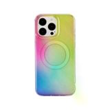 Fuchsia İphone 15 Pro İle Uyumlu Tanya Desen 9 Kablosuz Şarj Özellikli Kapak