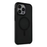 Fuchsia İphone 15 Pro İle Uyumlu Toras Airbag Siyah Kablosuz Şarj Özellikli Kapak