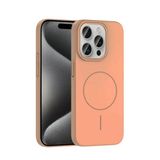 Fuchsia İphone 15 Pro Max İle Uyumlu Broş Çöl Titanyum Kablosuz Şarj Özellikli Kapak