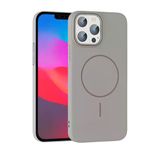 Fuchsia İphone 15 Pro Max İle Uyumlu Broş Titan Gri Kablosuz Şarj Özellikli Kapak