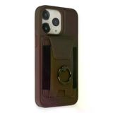 Fuchsia İphone 15 Pro Max İle Uyumlu Hbc-228 Havana Titan Gri Magnet Kartvizitli Kapak