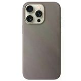 Fuchsia İphone 15 Pro Max İle Uyumlu Hbc-242 Dividing Titan Gri Kablosuz Şarj Özellikli Kapak