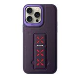 Fuchsia İphone 15 Pro Max İle Uyumlu Hbc-248 Lima Derin Mor Standlı Kapak