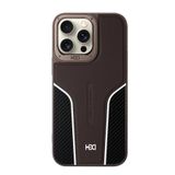 Fuchsia İphone 15 Pro Max İle Uyumlu Hbc-264 Lambor Titan Gri Karbon Fiber Sport Kapak