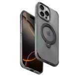 Fuchsia İphone 15 Pro Max İle Uyumlu Hbc-338 Andes Gri Kablosuz Şarj Özellikli Standlı Kapak