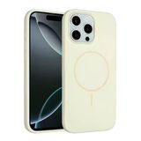 Fuchsia İphone 15 Pro Max İle Uyumlu Kılıf Jully Bej Kablosuz Şarj Özellikli Kapak