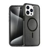 Fuchsia İphone 15 Pro Max İle Uyumlu Star Siyah Kablosuz Şarj Özellikli Kapak