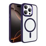 Fuchsia İphone 15 Pro Max İle Uyumlu Terea Derin Mor Kablosuz Şarj Özellikli Kapak