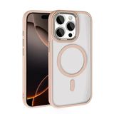 Fuchsia İphone 15 Pro Max İle Uyumlu Terea Gold Kablosuz Şarj Özellikli Kapak
