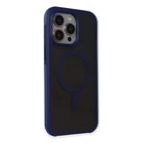 Fuchsia İphone 15 Pro Max İle Uyumlu Toras Lacivert Airbag Kablosuz Şarj Özellikli Kapak
