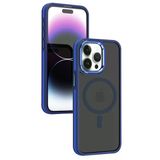 Fuchsia İphone 15 Pro Max İle Uyumlu Winner Lacivert Kablosuz Şarj Özellikli Kapak