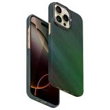 Fuchsia İphone 15 Pro Max Uyumlu Blaze 1000D Kevlar Mavi Kablosuz Şarj Özellikli Kılıf