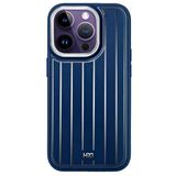 Fuchsia İphone 15 Pro Max Uyumlu Hbc-190 Kolaj Lacivert Kılıf