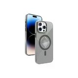 Fuchsia İphone 15 Pro Max Uyumlu Stella Siyah Pc Sert Kablosuz Şarj Özellikli Kılıf