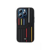 Fuchsia İphone 15 Pro Uyumlu Hbc-221 Roma Siyah Kılıf