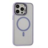 Fuchsia İphone 15 Pro Uyumlu Kılıf Roblox Lens Lila Kablosuz Şarj Özellikli Standlı Kılıf