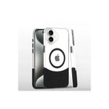 Fuchsia İphone 16 İle Uyumlu Carbon Puzzle Siyah Kablosuz Şarj Özellikli Kapak