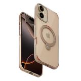Fuchsia İphone 16 İle Uyumlu Hbc-338 Andes Gold Kablosuz Şarj Özellikli Standlı Kapak