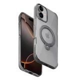 Fuchsia İphone 16 İle Uyumlu Hbc-338 Andes Gri Kablosuz Şarj Özellikli Standlı Kapak