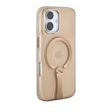 Fuchsia İphone 16 İle Uyumlu Hbc-354 Kunlun Çöl Titanyum Standlı Kablosuz Şarj Özellikli Kapak
