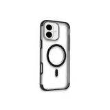 Fuchsia İphone 16 İle Uyumlu Hilton Siyah Kablosuz Şarj Özellikli Kapak
