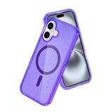 Fuchsia İphone 16 İle Uyumlu Star Mor Kablosuz Şarj Özellikli Kapak