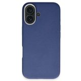 Fuchsia İphone 16 İle Uyumlu Wonder Lacivert Deri Kablosuz Şarj Özellikli Kapak