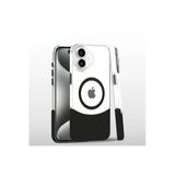 Fuchsia İphone 16 Plus İle Uyumlu Carbon Puzzle Siyah 2 Kablosuz Şarj Özellikli Kapak