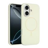 Fuchsia İphone 16 Plus Uyumlu Jully Bej Kablosuz Şarj Özellikli Kılıf