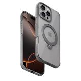 Fuchsia İphone 16 Pro İle Uyumlu Hbc-338 Andes Gri Kablosuz Şarj Özellikli Standlı Kapak