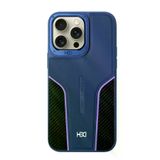 Fuchsia İphone 16 Pro Max İle Uyumlu Hbc-264 Lambor Lacivert Karbon Fiber Sport Kapak