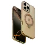 Fuchsia İphone 16 Pro Max İle Uyumlu Hbc-338 Andes Gold Kablosuz Şarj Özellikli Standlı Kapak