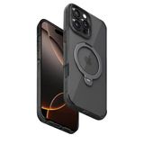 Fuchsia İphone 16 Pro Max İle Uyumlu Hbc-338 Andes Siyah Kablosuz Şarj Özellikli Standlı Kapak