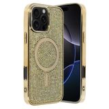 Fuchsia İphone 16 Pro Max İle Uyumlu Helen Gold Kablosuz Şarj Özellikli Kapak