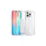 Fuchsia İphone 16 Pro Max İle Uyumlu Kılıf Alfa Şeffaf Kablosuz Şarj Özellikli Standlı Kapak