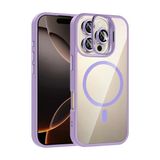 Fuchsia İphone 16 Pro Max Uyumlu Remim Lensli Lila Kablosuz Şarj Özellikli Standlı Kapak
