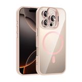 Fuchsia İphone 16 Pro Max Uyumlu Remim Lensli Pembe Kablosuz Şarj Özellikli Standlı Kapak