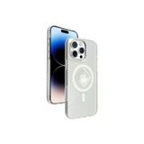 Fuchsia İphone 16 Pro Max Uyumlu Stella Şeffaf Pc Sert Kablosuz Şarj Özellikli Kılıf