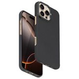Fuchsia İphone 16 Pro Uyumlu Blaze 1000D Kevlar Siyah Kablosuz Şarj Özellikli Kılıf