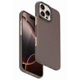 Fuchsia iPhone 16 Pro Uyumlu Lens Standlı Manyetik Şarj Özellikli Kevlar Gold Telefon Kılıfı