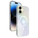 Fuchsia İphone 16 Uyumlu Stella Şeffaf Pc Sert Kablosuz Şarj Özellikli Kılıf