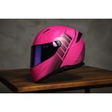 Fuchsia Lady Full Face Kadın Kask M-910 – Güneş Vizörlü, Kadınlara Özel Tasarım, Dot/ce Onaylı - Çok Renkli