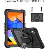 Fuchsia Lenovo M10 TB311FU ile Uyumlu Defender Askılı 360° Dönebilir Standlı Zırh Tablet Koruyucu Kılıfı - Korumalı Tablet Kılıfı - Siyah