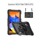 Fuchsia Lenovo M10 TB311FU ile Uyumlu Defender Askılı 360° Dönebilir Standlı Zırh Tablet Koruyucu Kılıfı