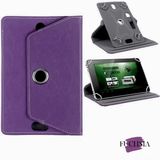 Fuchsia Lenovo Tab M8 8 Inç Uyumlu Fuchsia 360° Dönebilen Standlı Kapaklı Universal Tablet Kılıfı - Mor