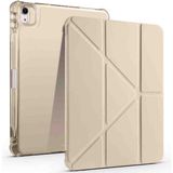 Fuchsia M2 Çip iPad Air 13 ile Uyumlu Kalem Bölmeli Trifolding Akıllı Tablet Kılıfı - Gold