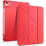Fuchsia M2 Çip iPad Air 13 ile Uyumlu Kalem Bölmeli Trifolding Akıllı Tablet Kılıfı - Kırmızı