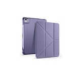 Fuchsia M2 Çip iPad Air 13 Uyumlu Kalem Bölmeli Trifolding Akıllı Tablet Kılıfı Mor